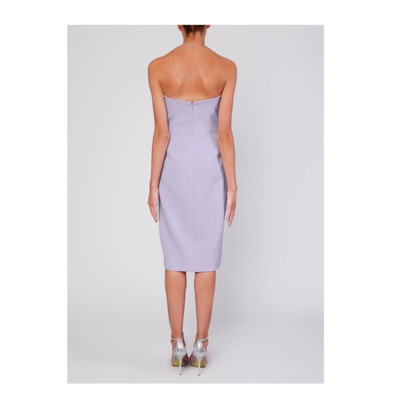 True Decadence Lavender Strapless Bow Midi Dress - Picture 2 of 4